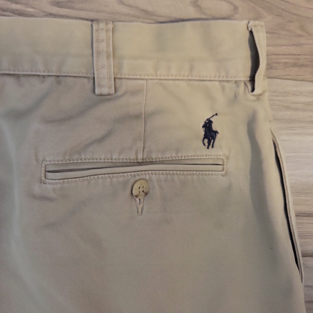 Polo Ralph Lauren Ethan Pants Mens 40X32 Pleated Beige Khaki Cotton Vintage
